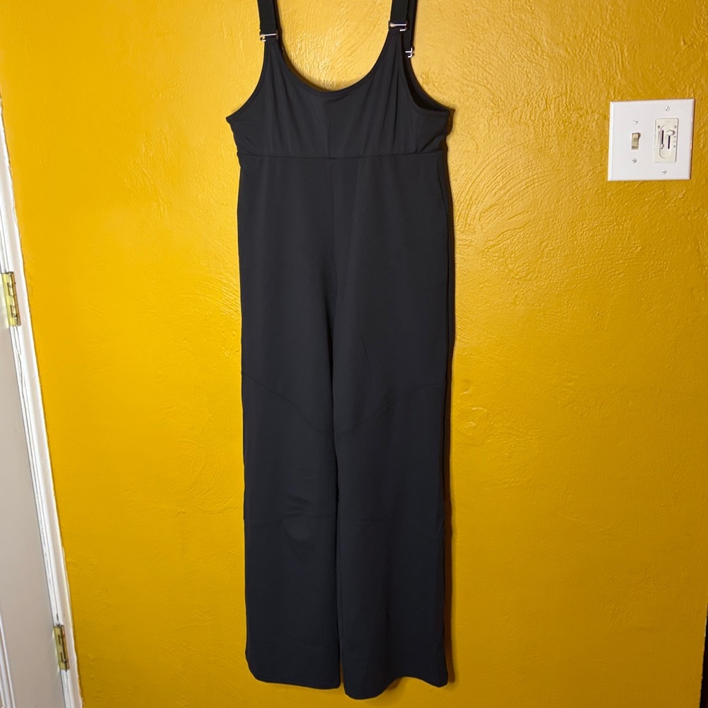 Halara Navy Wide-Leg Work Jumpsuit with Adjustable Straps NWT Medium